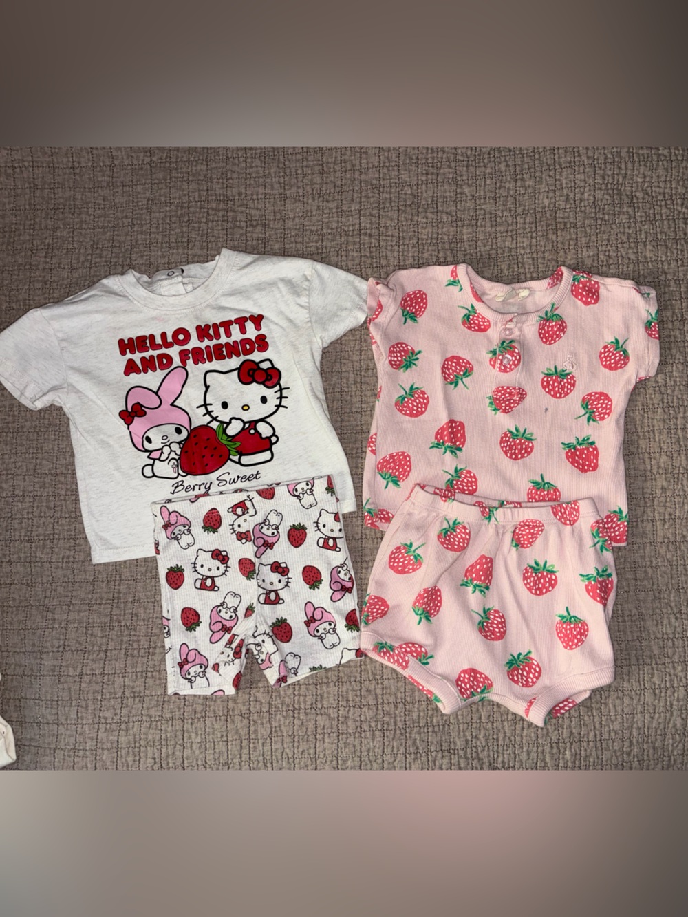GAP Hello Kitty Pink & White Strawberry Matching Set